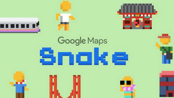 Google maps snake