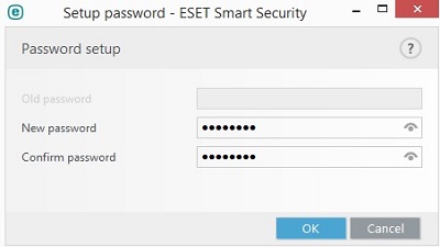 Eset Smart Security- setup password