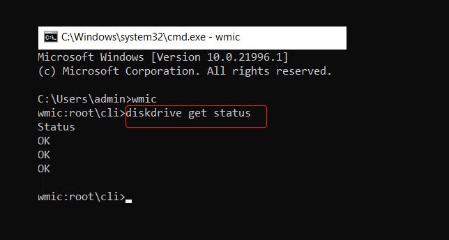 دستور diskdrive get status