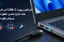 کار نکردن پورت USB-C لپ تاپ دل و مشکل شارژ و خروجی تصویر